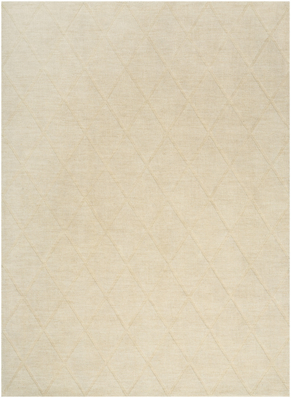 Homeroots 4' X 6' Ivory Wool Geometric Area Rug  Wool 569921