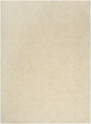 Homeroots 4' X 6' Ivory Wool Geometric Area Rug  Wool 569921