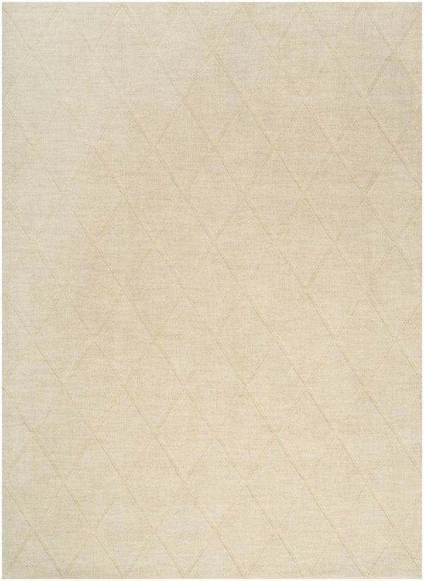 Homeroots 4' X 6' Ivory Wool Geometric Area Rug  Wool 569921