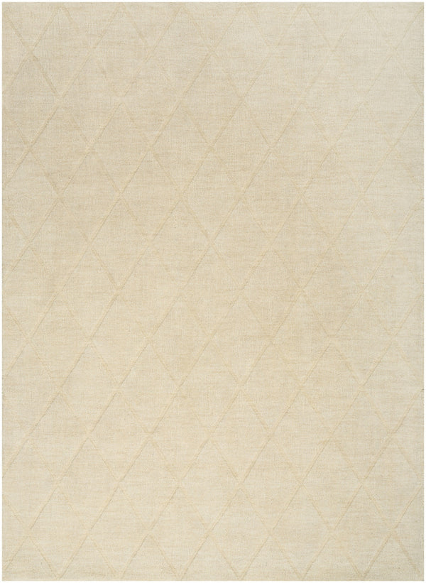 Homeroots 4' X 6' Ivory Wool Geometric Area Rug  Wool 569921