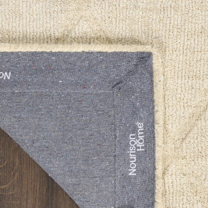 HomeRoots 4' Ivory Wool Area Rug - Modern Geometric Design for Warmth and Style in Any Room or Space 4' X 6' 569921