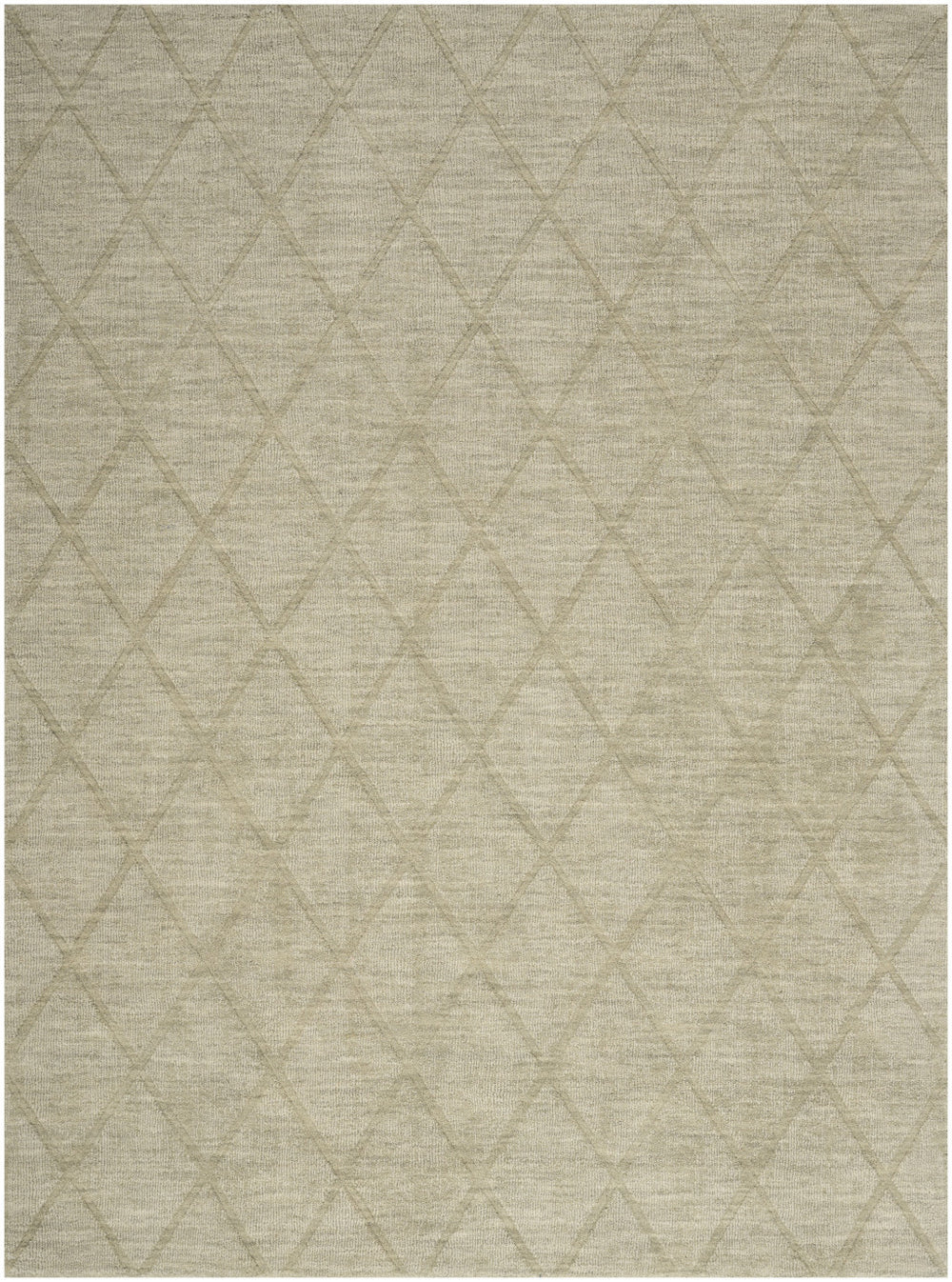 Homeroots 4' X 6' Sage Wool Geometric Area Rug  Wool 569922
