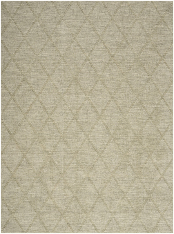 Homeroots 4' X 6' Sage Wool Geometric Area Rug  Wool 569922