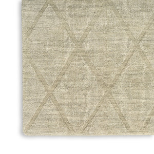 Homeroots 4' X 6' Sage Wool Geometric Area Rug  Wool 569922