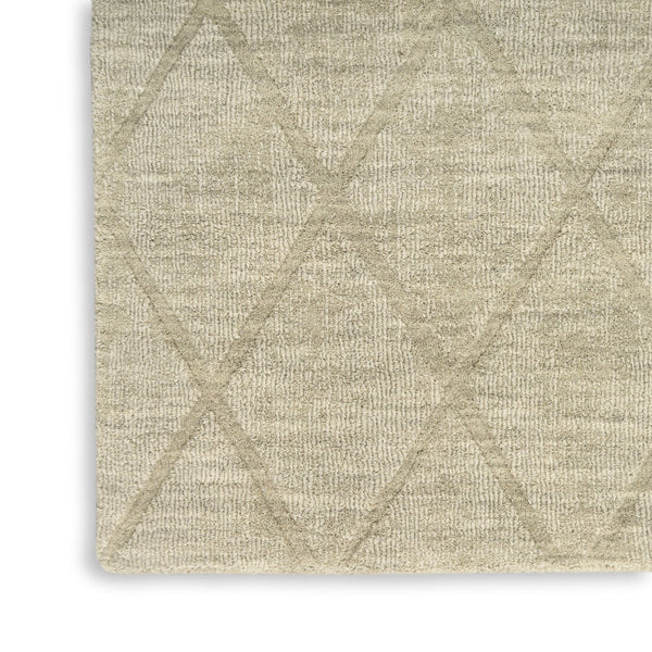 Homeroots 4' X 6' Sage Wool Geometric Area Rug  Wool 569922