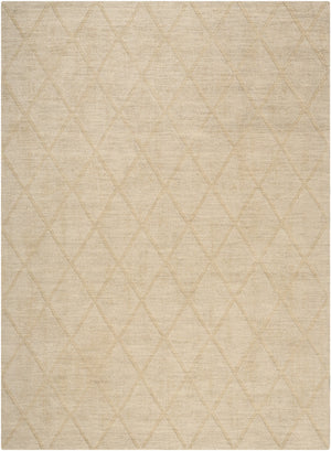 Homeroots 5' X 7' Beige Wool Geometric Area Rug  Wool 569923