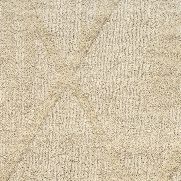 HomeRoots 4' Beige Geometric Wool Area Rug - Modern, Soft, Durable Design Perfect for Small Spaces and Entryways 5' X 7' 569923
