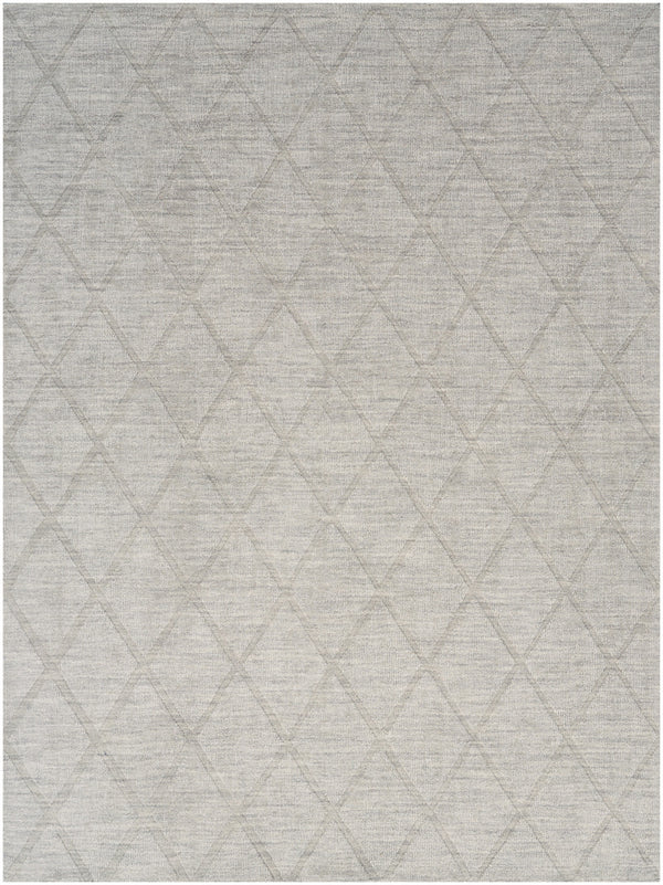Homeroots 5' X 7' Gray Wool Geometric Area Rug  Wool 569925