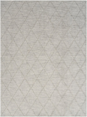 Homeroots 5' X 7' Gray Wool Geometric Area Rug  Wool 569925
