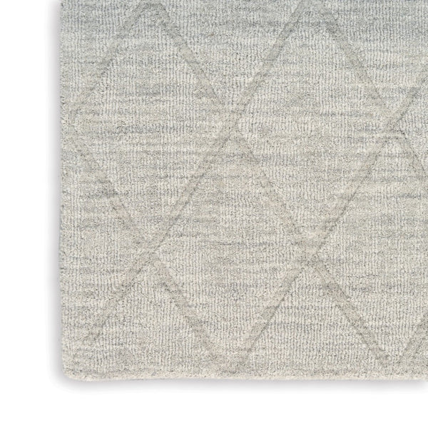 HomeRoots 4' Gray Wool Geometric Area Rug - Cozy, Modern Design for Small Spaces, Perfect for Entryways & More 5' X 7' 569925