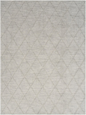 HomeRoots 4' Gray Wool Geometric Area Rug - Cozy, Modern Design for Small Spaces, Perfect for Entryways & More 5' X 7' 569925