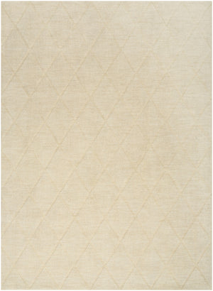 Homeroots 5' X 7' Ivory Wool Geometric Area Rug  Wool 569926