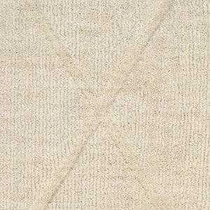HomeRoots 4' Ivory Wool Area Rug - Modern Geometric Design for Warmth and Style in Any Room or Space 5' X 7' 569926