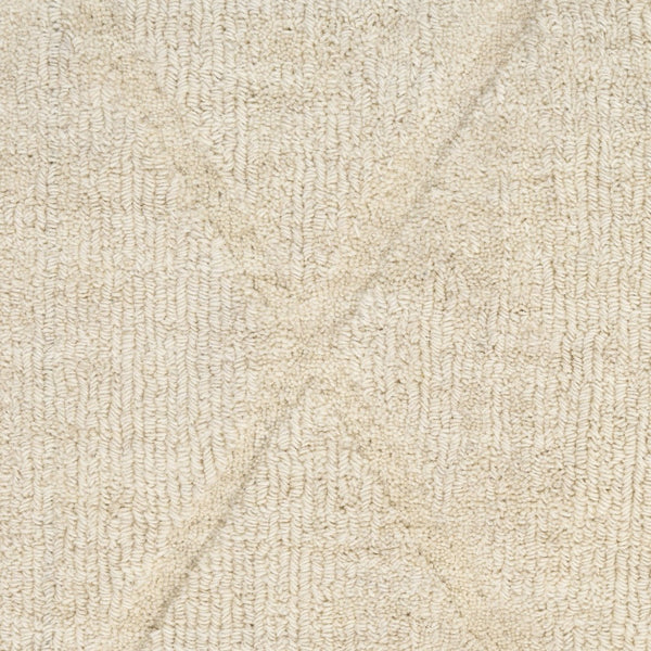 HomeRoots 4' Ivory Wool Area Rug - Modern Geometric Design for Warmth and Style in Any Room or Space 5' X 7' 569926