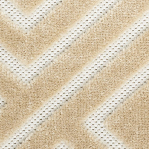HomeRoots 4' Ivory Wool Area Rug - Modern Geometric Design for Warmth and Style in Any Room or Space 5' X 7' 569926