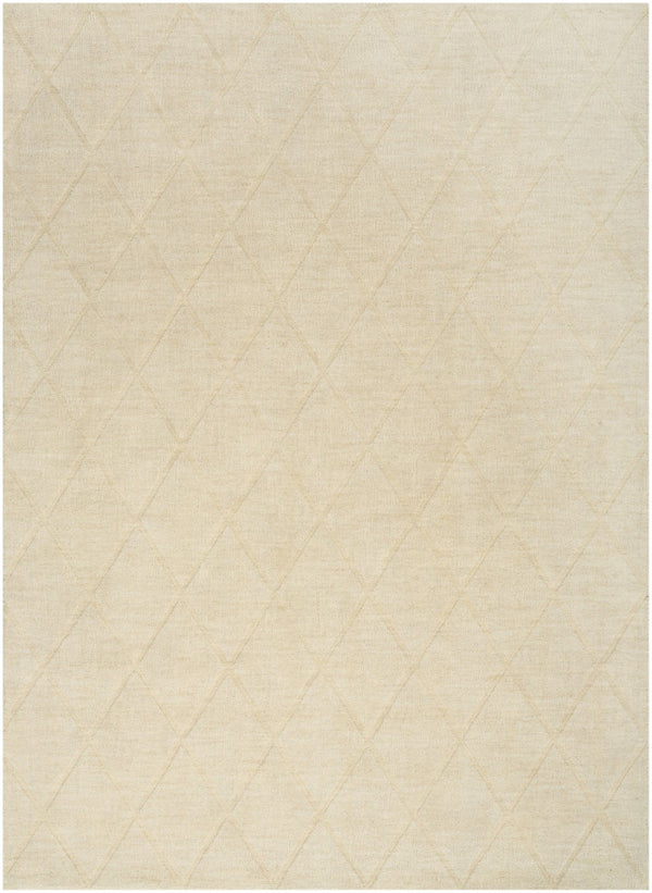 HomeRoots 4' Ivory Wool Area Rug - Modern Geometric Design for Warmth and Style in Any Room or Space 5' X 7' 569926