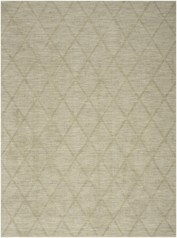 Homeroots 5' X 7' Sage Wool Geometric Area Rug  Wool 569927