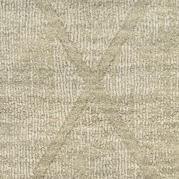 HomeRoots 4' Sage Wool Geometric Area Rug - Modern Design for Entryways, Bedrooms & Small Spaces - Soft & Durable 5' X 7' 569927