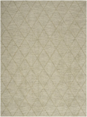 Homeroots 5' X 7' Sage Wool Geometric Area Rug  Wool 569927
