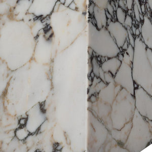 HomeRoots 20" Ivory Marble Square Block End Table - Handcrafted Elegance for Versatile Home Decor & Style 569935
