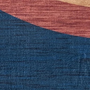 HomeRoots 5' Colorful Navy Red and Orange Rainbows Area Rug – Durable, Soft and Perfect for Kids' Spaces 5' X 8' 569988