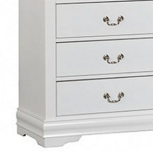 English Elm Ryla Six Drawer Wide Dresser Solid Wood White Finish Nickel Handles Bedroom Storage B056P416910