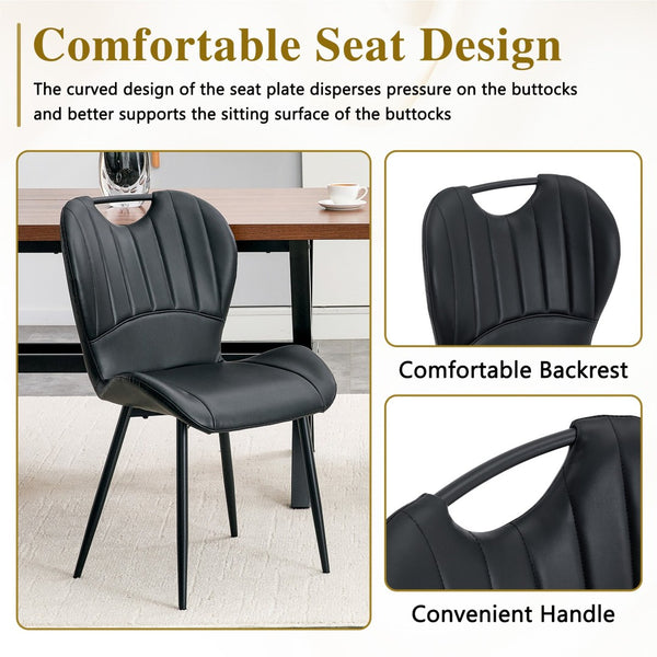 English Elm Set of 4 Olive Fabric Dining Chairs Ergonomic Cushion Black Steel Frame Modern Black W1151P454886