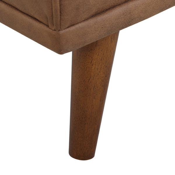 English Elm Upholstered Tufted Convertible Sofa with Cup Holders and Solid Wood Legs B2748P452547