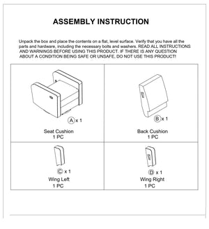 English Elm Contemporary swivel glider recliner chair with manual motion, tufted wingback cushion, cozy living seat LIGHT GREY 31 L x 29 W x 27 H B011P184989