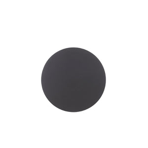 English Elm 14 Inch Handcrafted Mgo Cylinder Side Table Matte Black for Indoor Outdoor Spaces N772P390735B