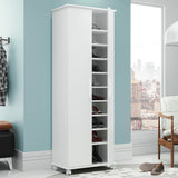 Manhattan Comfort Catalonia Mid-Century Modern Shoe Closet White 56AMC6