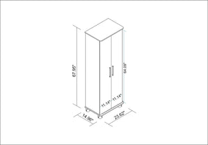 Manhattan Comfort Catalonia Mid-Century Modern Shoe Closet White 56AMC6