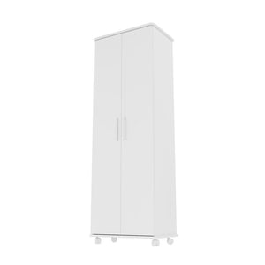 Manhattan Comfort Catalonia Mid-Century Modern Shoe Closet White 56AMC6
