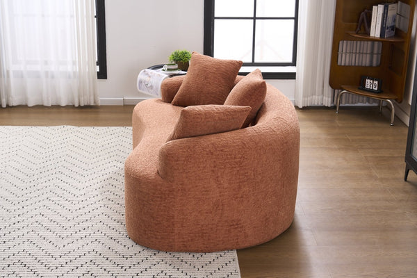 English Elm Ly-025s Chenille Curved Loveseat Compact Sofa with Spring Support for Small Spaces W2231P495049
