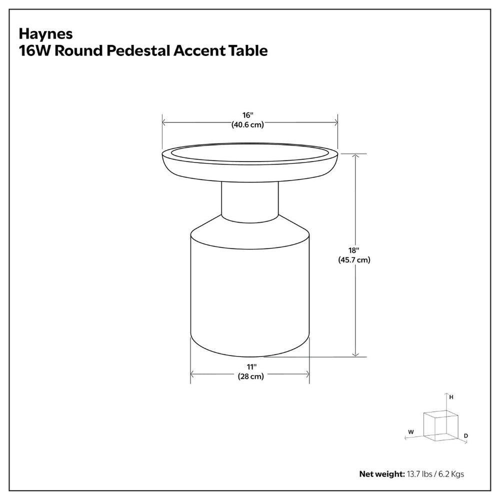 English Elm Haynes Solid Mango Wood Accent Table Rustic Dark Brown Grain for Bedroom or Living Room B136P420289