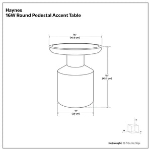 English Elm Haynes Solid Mango Wood Accent Table Rustic Dark Brown Grain for Bedroom or Living Room B136P420289