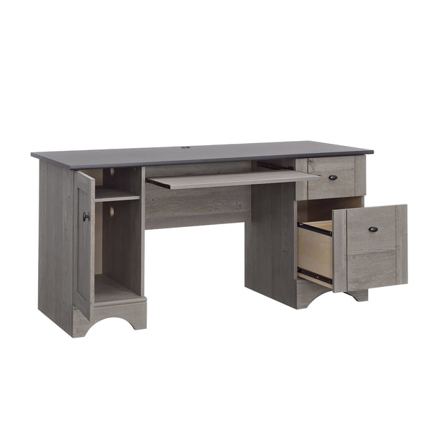 English Elm Computer Desk - Stylish Brown Finish With Ergonomic Design, Organized Storage & Compact Fit For Home Office B356P402765