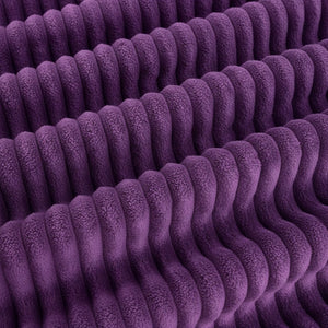 English Elm Corduroy Cube Ottoman Ribbed Upholstery Footrest for Living Room or Bedroom Seating Purple B2748P476013