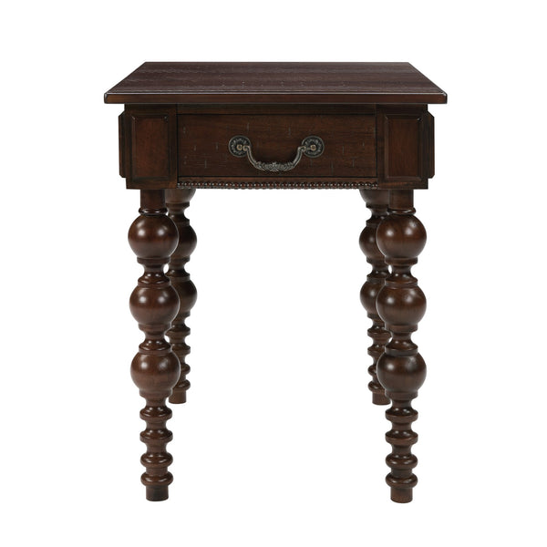 English Elm Solid Wood Coffee Table Set with Drawer Vintage-Inspired Acacia Veneer, Sturdy Rubberwood Legs, Easy No-Tool Assembly Espresso W1202S00014