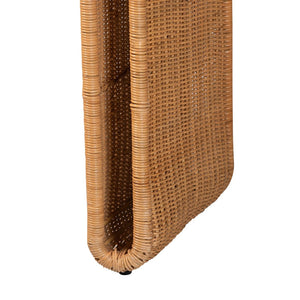 English Elm Bohemian Grasscloth Wrapped Hourglass Side Table with Sculptural Hexagonal Top B2750P467830