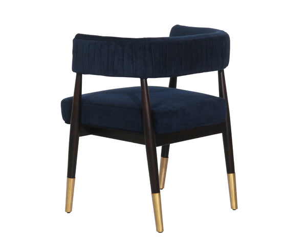 Sunpan Callem Dining Armchair - Elegant Design, Luxurious Comfort, Perfect for Stylish Dining Spaces Danny Navy