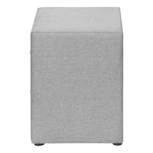 English Elm Nightstand, Grey Linen Upholstered End Table With Storage Drawers – Perfect For Bedroom & Living Room B2710P219503