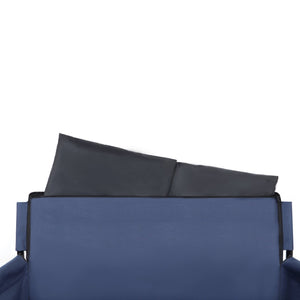 English Elm 3-in-1 Convertible Folding Wagon with Bench Seat Steel Frame 500lb Capacity Dark Blue W2932P283541