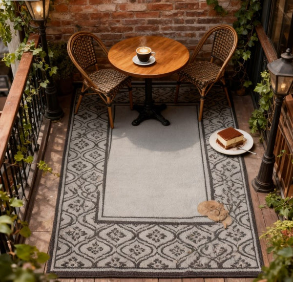 English Elm Geometric Reversible Polypropylene Outdoor Rug Uv Resistant Waterproof Patio Deck Mat T3971P421297