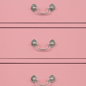 English Elm Louis Elegant 4-Drawer Chest with Carved Bases & English Dovetail Drawers, Tarnish-Resistant Hardware Pink 53 L x 24 W x 19 H B078108176