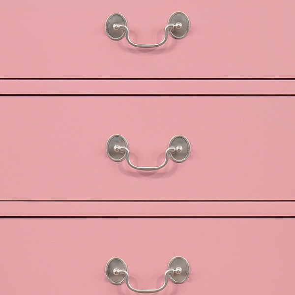 English Elm Louis Elegant 4-Drawer Chest with Carved Bases & English Dovetail Drawers, Tarnish-Resistant Hardware Pink 53 L x 24 W x 19 H B078108176