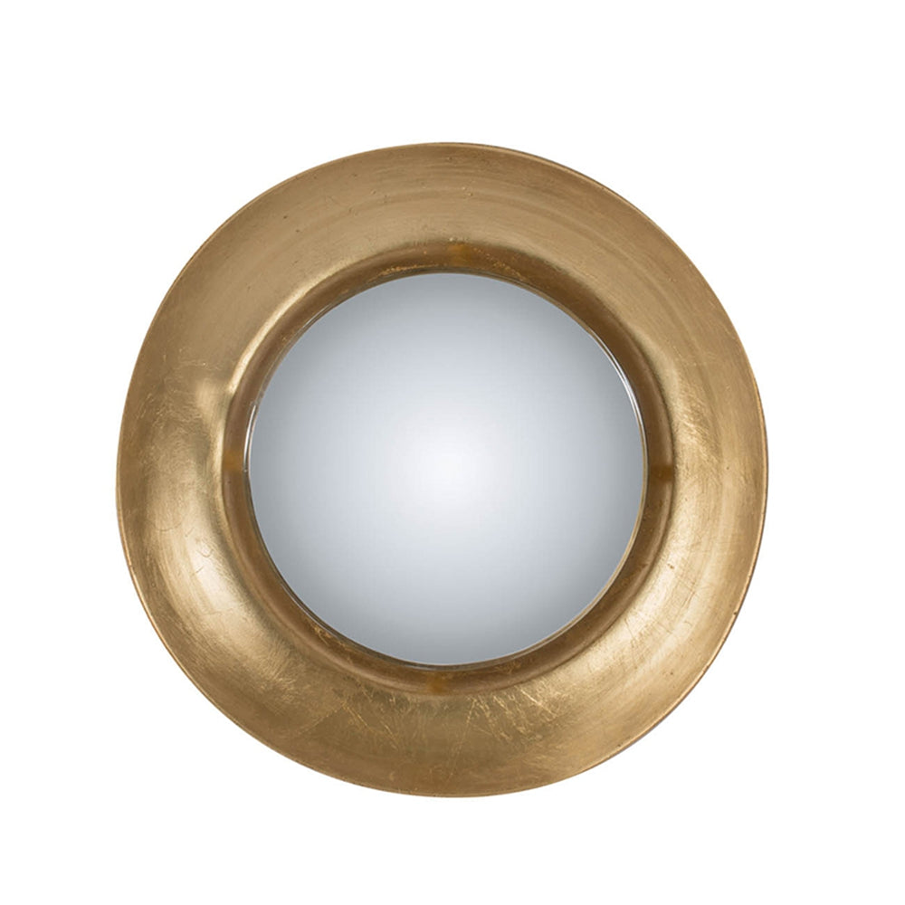English Elm D18.7 Gold Wall Mirror with LED Lighting — 18.5" Elegant Round Illuminated Accent for Bathroom Vanity, Loft Decor W2078P288176