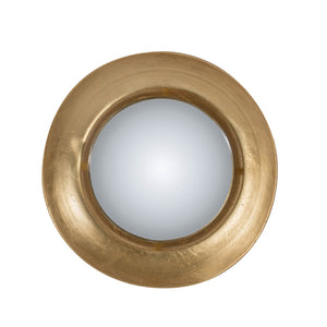 English Elm D18.7 Gold Wall Mirror with LED Lighting — 18.5" Elegant Round Illuminated Accent for Bathroom Vanity, Loft Decor W2078P288176