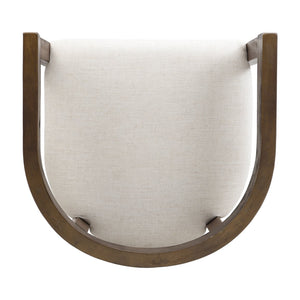 English Elm Christopher Knight Home® - Rubberwood Counter Stool Set of 2 with Upholstered U-Shaped Seats, Cutout Barrel Back, Eco Wood Finish Beige N771P197028T