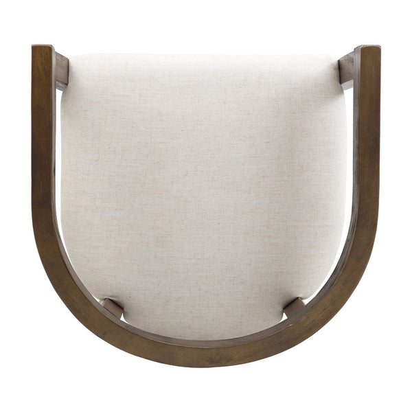 English Elm Christopher Knight Home® - Rubberwood Counter Stool Set of 2 with Upholstered U-Shaped Seats, Cutout Barrel Back, Eco Wood Finish Beige N771P197028T